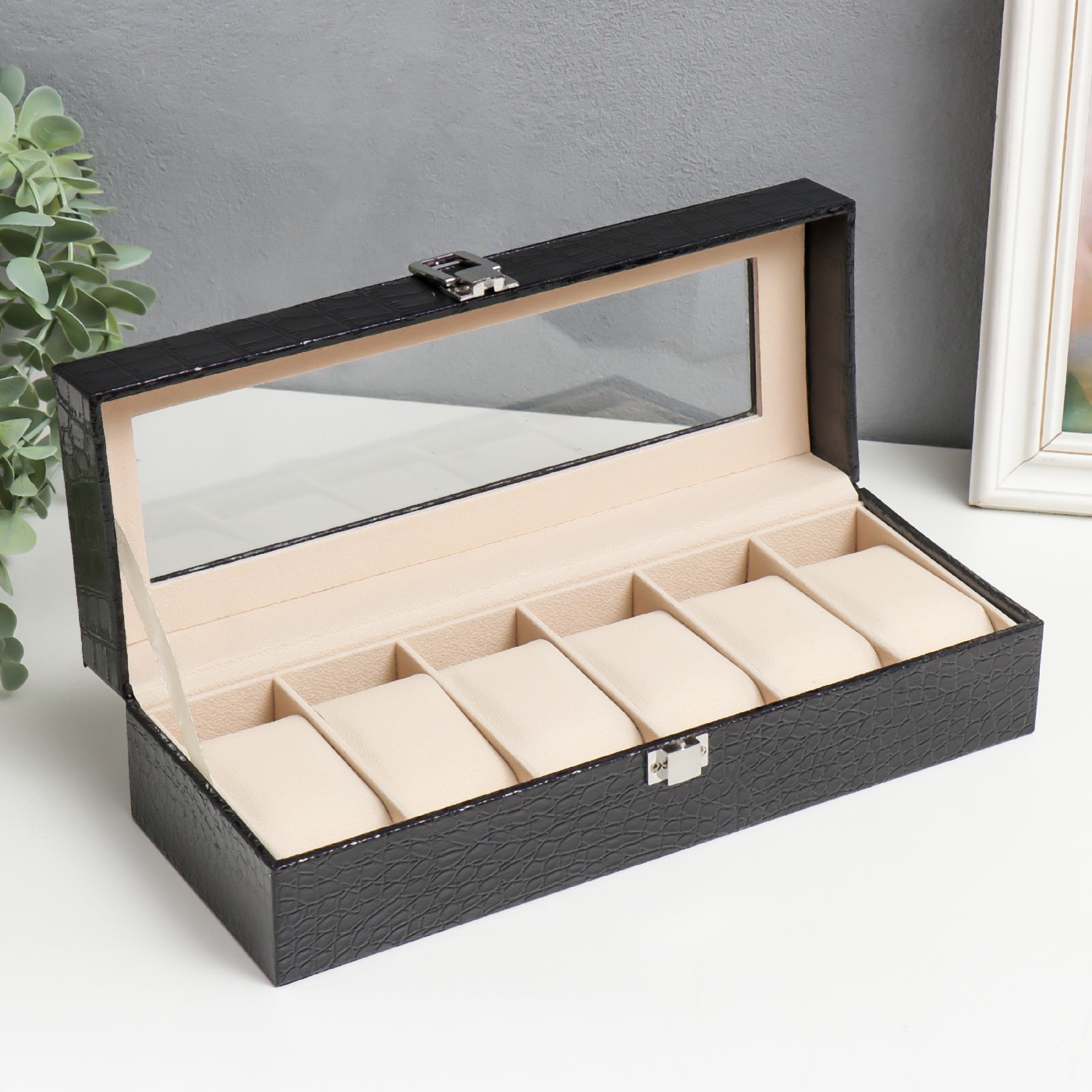 ШКАТУЛКИ Питон черный 6 отд. 4466295 - фото 2